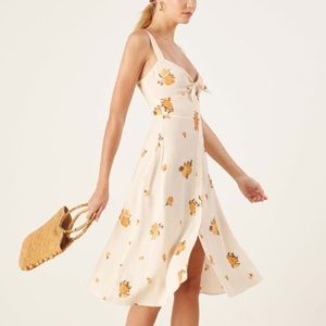 Reformation Frankfort Tie Bodice Dress